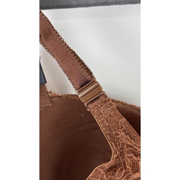 Victorias Secret Smooth Lace Lightly Lined Classic Demi Bra Womens 38B New Brown - Picture 8 of 9